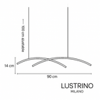 Suspension arc lumineux noir Voûte – vue 6