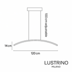 Suspension arc lumineux noir Voûte – vue 5