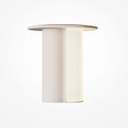 Lampe à poser cylindre en aluminium beige Anza