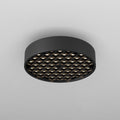 Spot rond en aluminium noir à grille alvéolée Iris