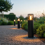 Lampadaire d'extérieur en aluminium abat-jour cylindrique Ronda – vue 2