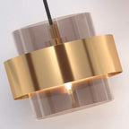 Suspension petit cylindre en laiton brillant Sequin – vue 4