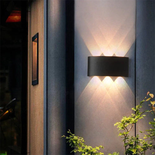 Applique d'extérieur arquée noire double faisceau Ogive – vue 2