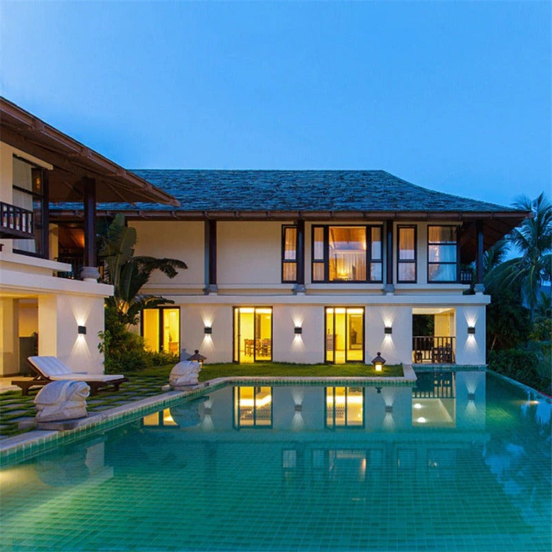 Applique d'extérieur arquée noire double faisceau Ogive – vue 3