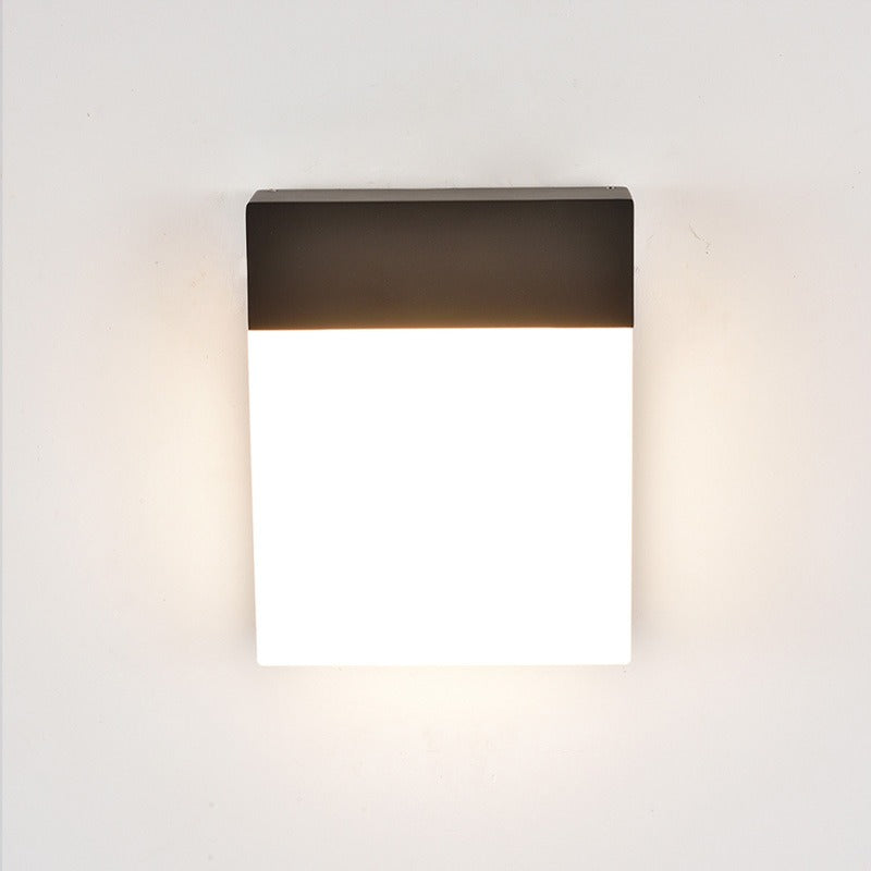 Applique d'extérieur rectangulaire blanche à détecteur Portier – vue 3