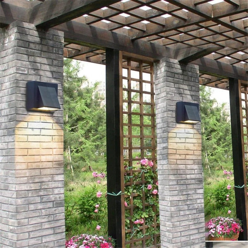 Applique d'extérieur petit bloc en aluminium noir Muret