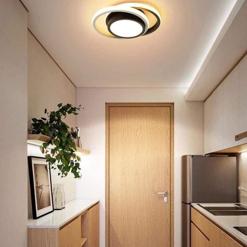 Plafonnier compact noir à anneau lumineux Rouelle – vue 3