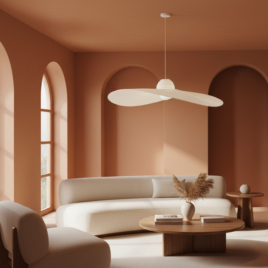 Lustre chapeau noir en ruban de tissu satiné Parasol – vue 2