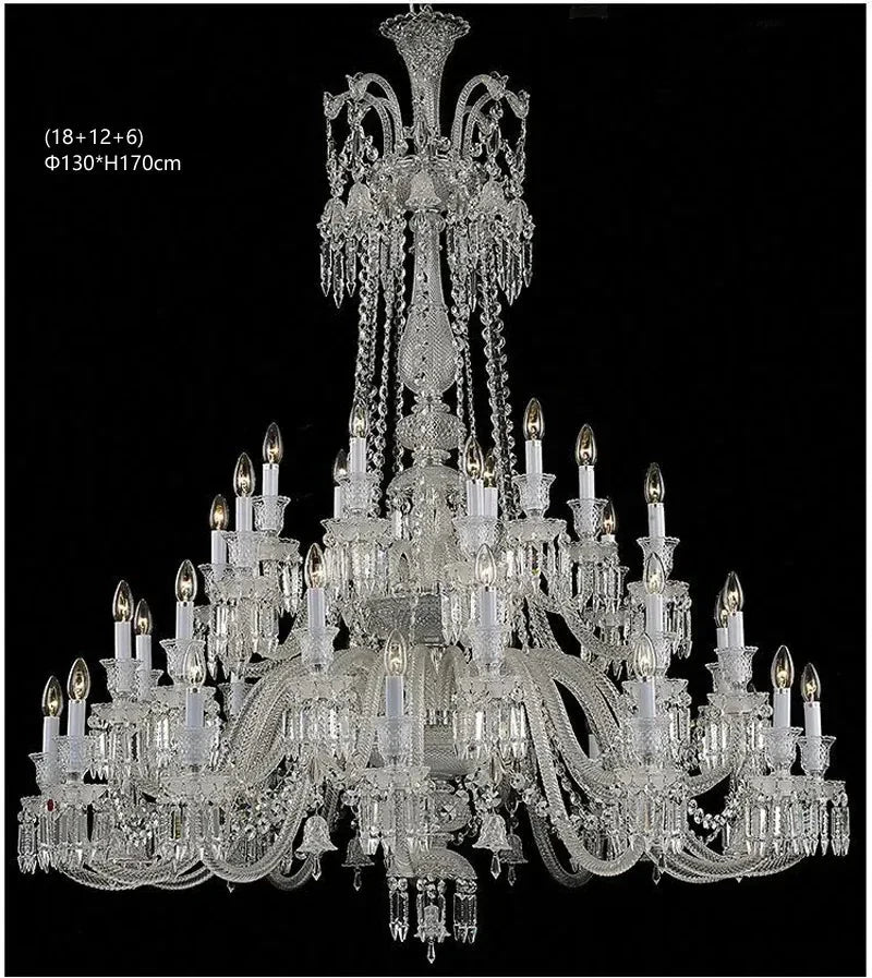 Lustre en cristal et verre à abat-jour en tissu blanc Pampille – vue 32