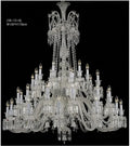 Lustre en cristal et verre à abat-jour en tissu blanc Pampille – vue 32