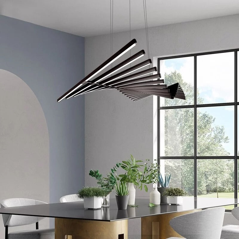 Lustre LED à barres orientables Plumage