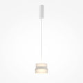 Suspension petite cloche striée en métal blanc Yara