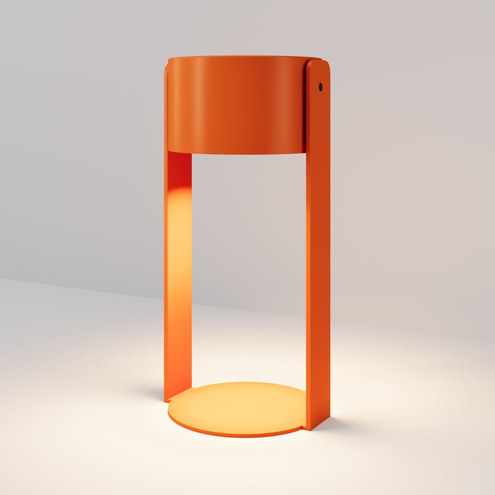 Lampe à poser d'extérieur en métal orange IP54 Rasso