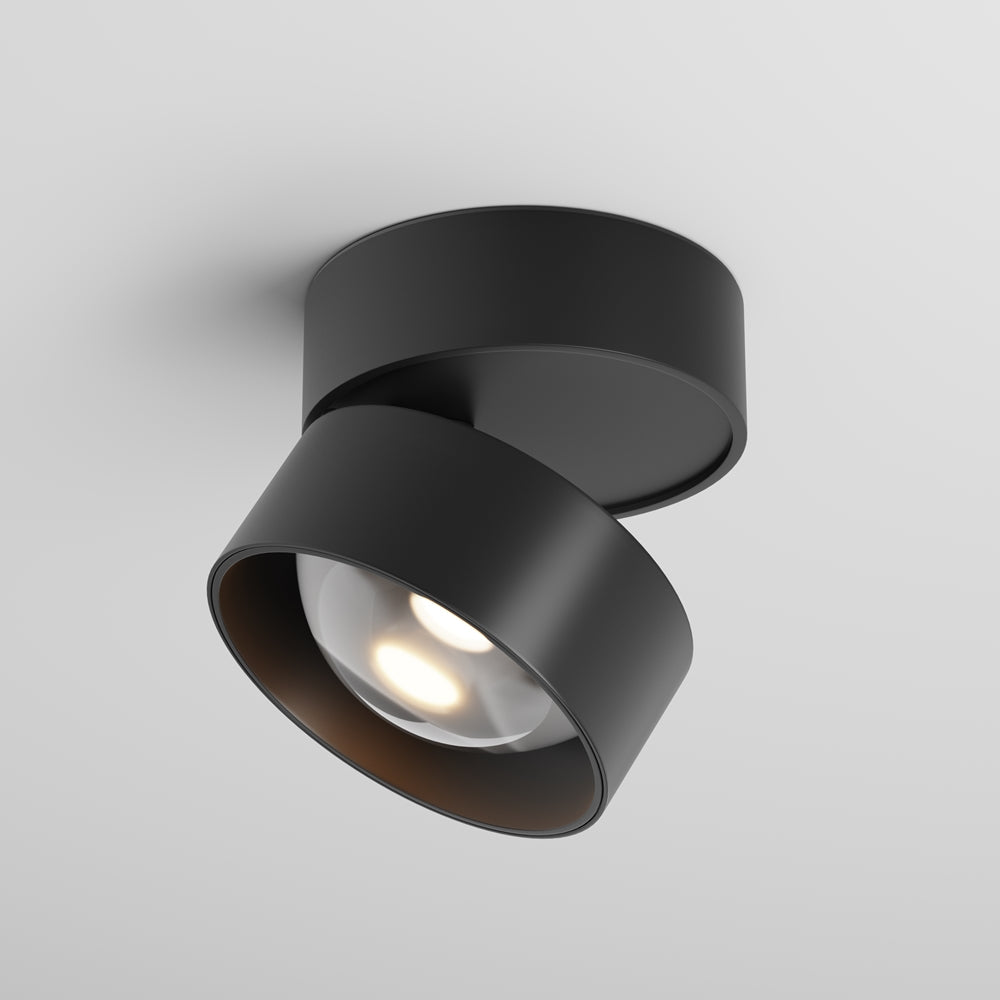 Spot orientable en aluminium noir Œilleton