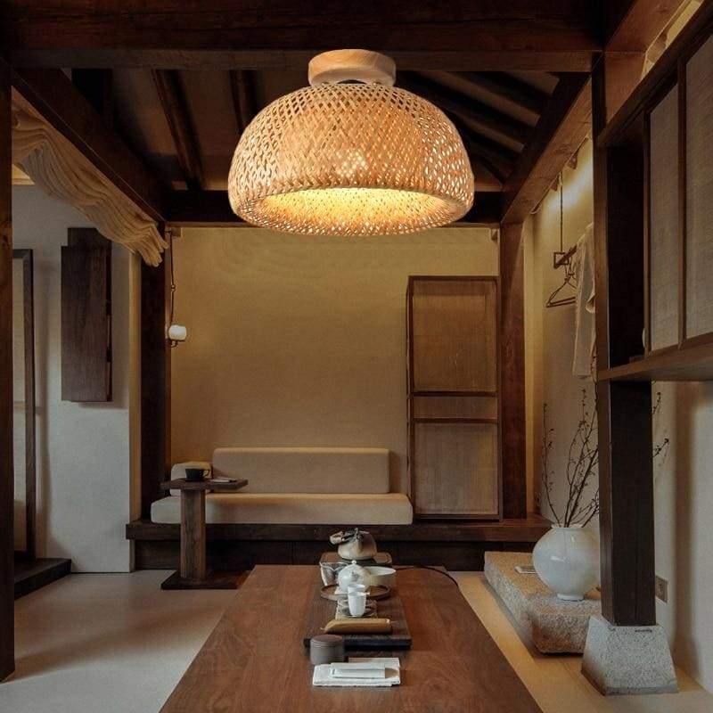 Plafonnier dôme tressé aspect naturel Yourte – vue 3