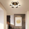 Plafonnier courbes lumineuses en acrylique noir Ruban, finition noire