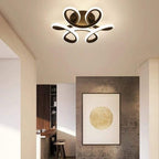 Plafonnier courbes lumineuses en acrylique noir Ruban, finition noire