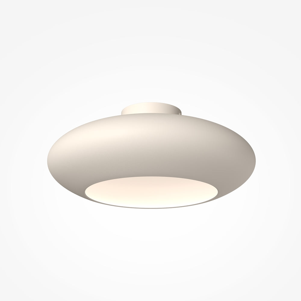 Plafonnier soucoupe en aluminium blanc Nadi
