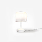 Lampe à poser champignon blanche en métal et verre Bianca