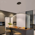 Suspension arc lumineux noir Voûte, finition noire