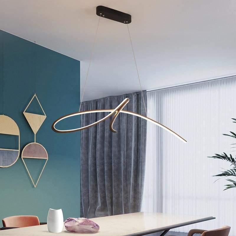 Suspension ligne noire arrondie aérienne Virgule – vue 4