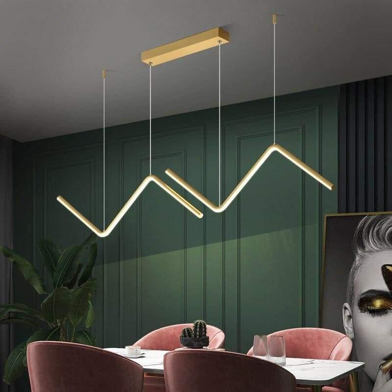 Suspension ligne lumineuse brisée noire Zébrure – vue 5