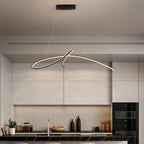 Suspension ligne noire arrondie aérienne Virgule – vue 3