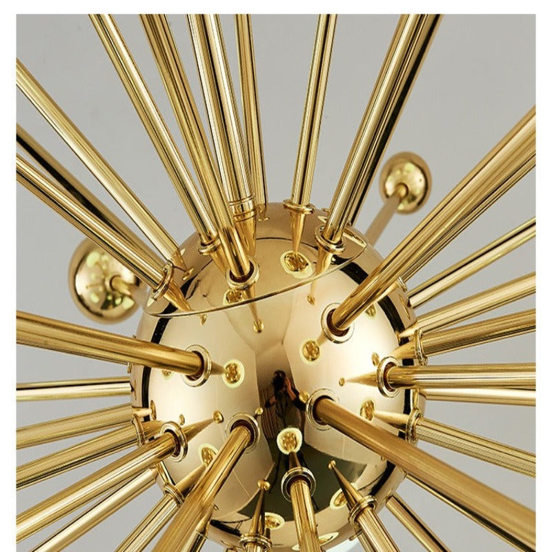 Suspension sphère de globes blancs sur structure dorée Stellaire – vue 7