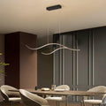 Suspension vagues lumineuses dorées Remous, finition noire – vue 2