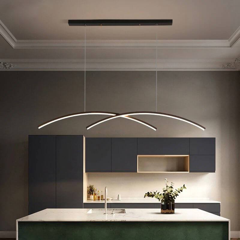 Suspension arc lumineux noir Voûte, finition noire – vue 3