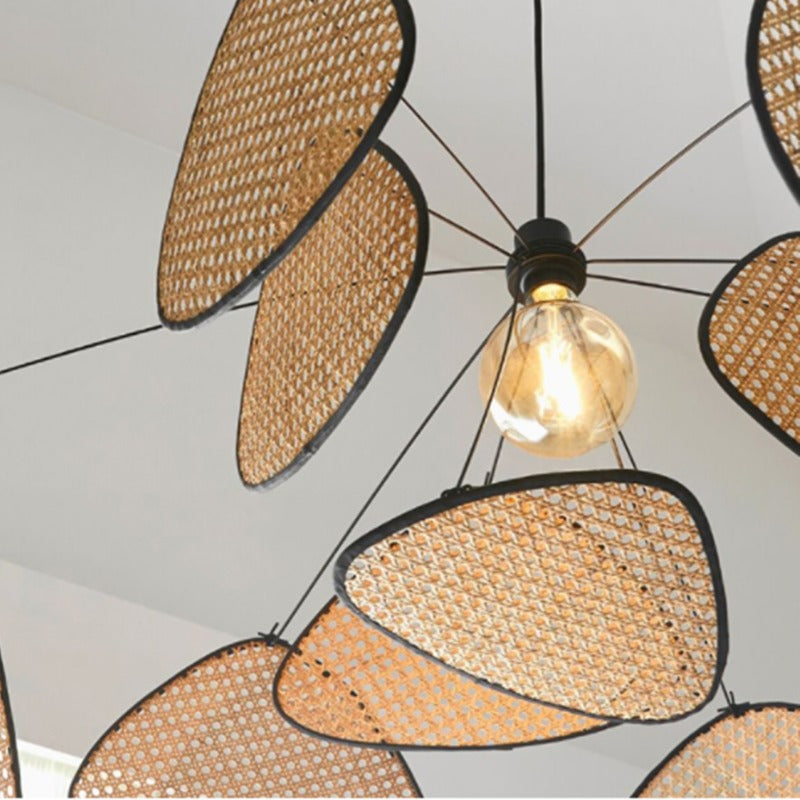 Suspension feuilles en cannage beige Samare – vue 4