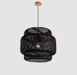 Suspension lanterne en bambou tressé Ruche – vue 5