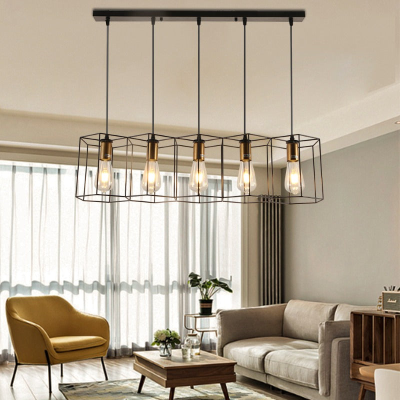 Suspension trois cadres hexagonaux noir et or Sizain, finition noir et or – vue 6