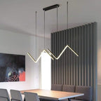 Suspension ligne lumineuse brisée noire Zébrure – vue 3