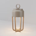Lampe à poser d'extérieur lanterne en métal beige IP54 Quenda
