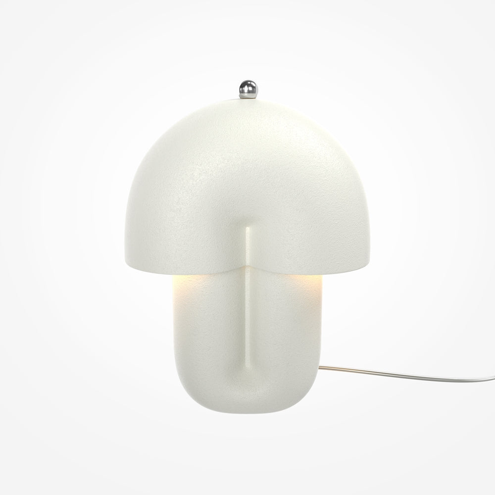 Lampe à poser champignon mate en céramique blanche Ines